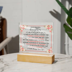 To My Beautiful Daughter – Acrylic Square