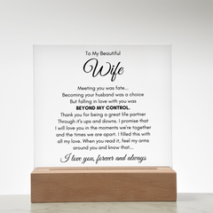 To My Wife Fate – Acrylic Square